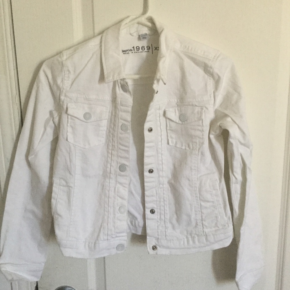 GAP Kids white jean jacket for children